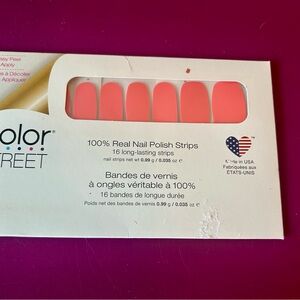 Color Street Caribbean Coral Party Nail Strips